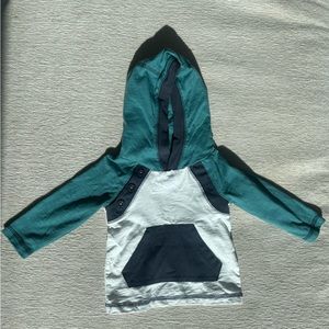 Baby boy long sleeve top with hood